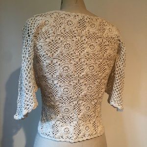 boho 90s crochet butterfly top